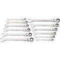 Apex Tool Group Gearwrench® 90 Tooth & 12 Point Flex Head Metric Combination Ratcheting Wrench, Set of 12 86727